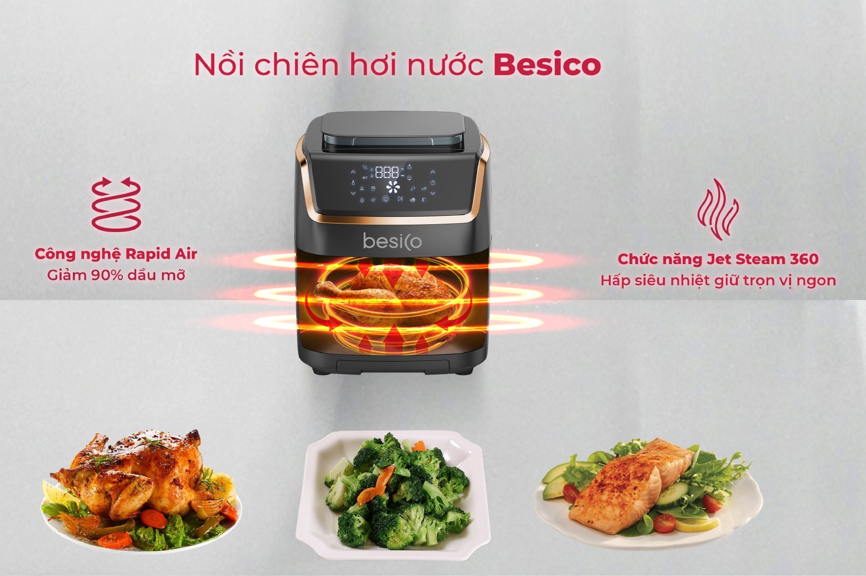 Tại sao nên mua nồi chiên hơi nước Besico?